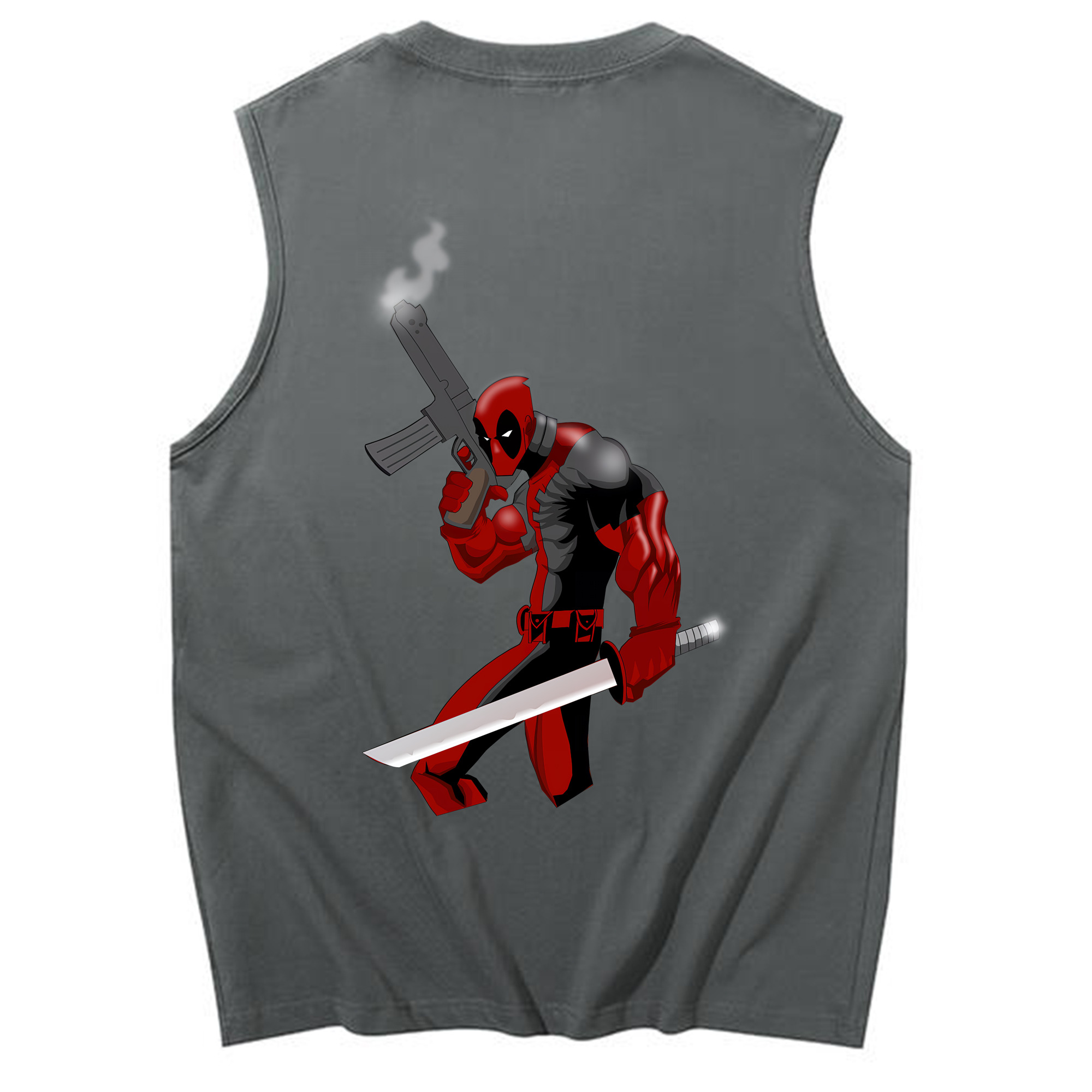 （画像用） Deadpool デッドプール コットン100％タンクトップ（背面プリント）